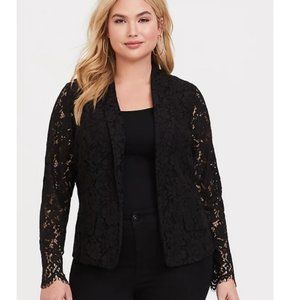 BNWT  Torrid black lace jacket plus size 0